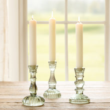 Load image into Gallery viewer, Maybelle Green Glass Taper Holder