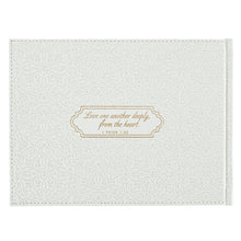 Load image into Gallery viewer, White Lace Mr. & Mrs. Wedding Guest Book
