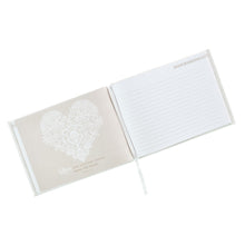 Load image into Gallery viewer, White Lace Mr. & Mrs. Wedding Guest Book