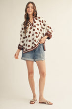 Load image into Gallery viewer, Brown Polka Dot Top
