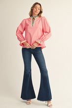 Load image into Gallery viewer, Pink Ruffled Top
