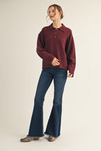 Load image into Gallery viewer, Polo Sweater Top
