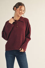 Load image into Gallery viewer, Polo Sweater Top
