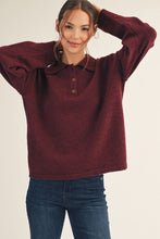 Load image into Gallery viewer, Polo Sweater Top
