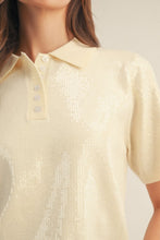 Load image into Gallery viewer, Sequin Polo Top
