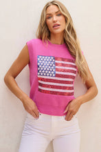 Load image into Gallery viewer, Sparkling American Flag Knitted Vest
