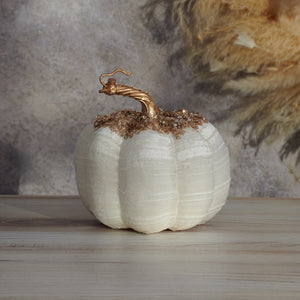 Cream Glitter Pumpkin