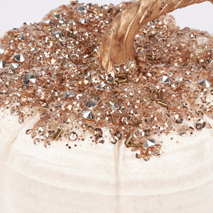 Cream Glitter Pumpkin