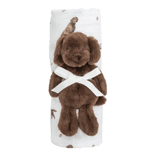Load image into Gallery viewer, Lab Swaddle &amp; Rattle Set
