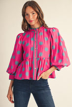 Load image into Gallery viewer, Pink Polka Dot Top
