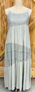 Lace Contrast Cami Maxi Dress