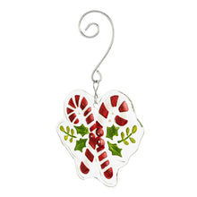 Load image into Gallery viewer, Candy Canes Glass Ornament
