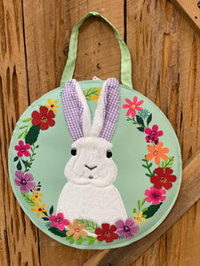 Gingham Bunny Door Hanger