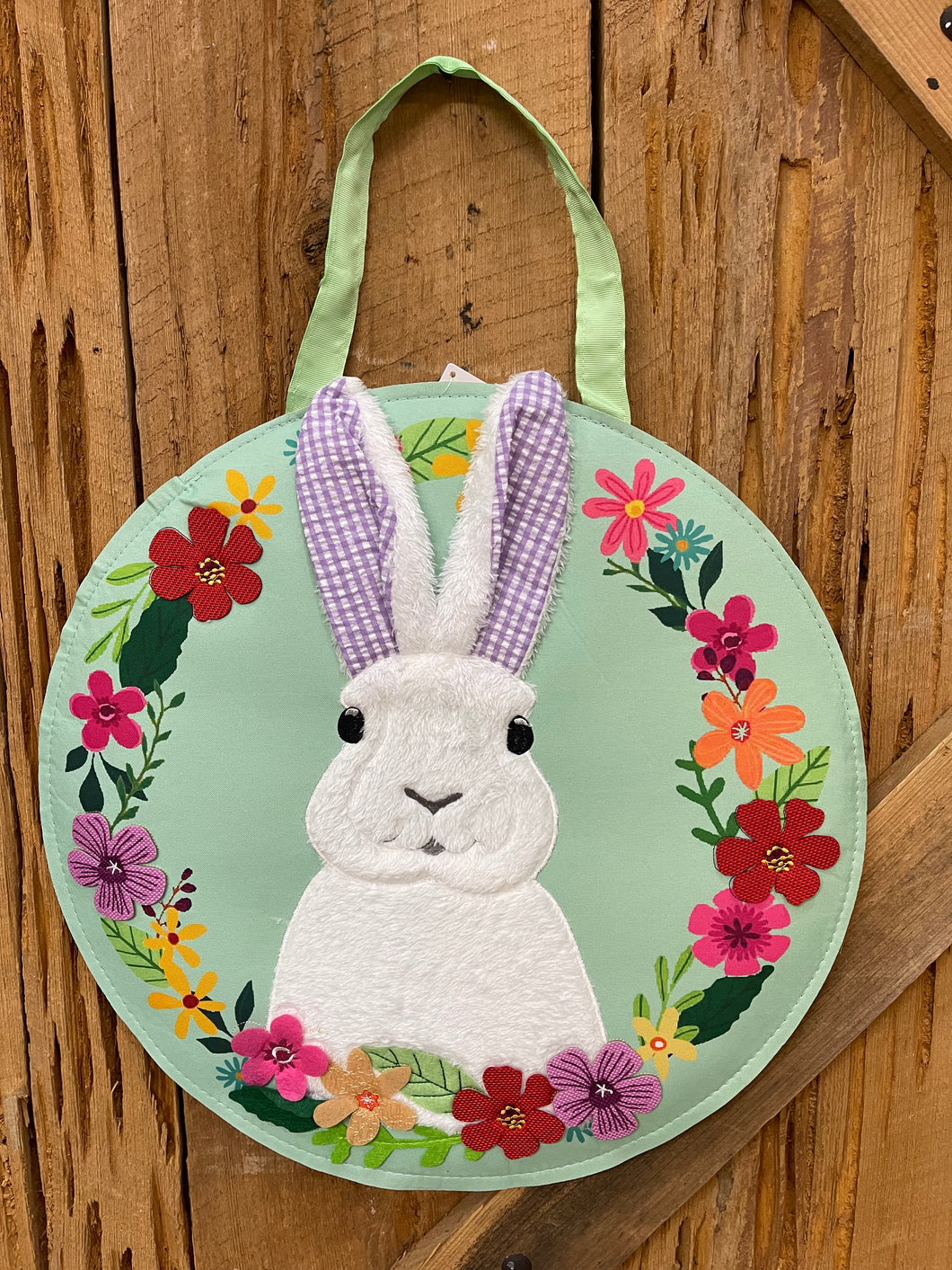 Gingham Bunny Door Hanger