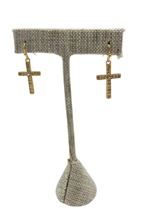 Rhinestone Cross Earrings