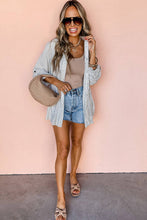 Load image into Gallery viewer, Stripe Roll-tab Sleeve Pocketed Long Shirt
