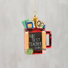 Load image into Gallery viewer, Glass Best Teacher Ornament
