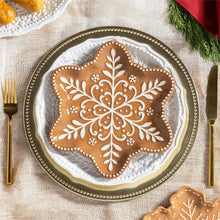 Load image into Gallery viewer, Gingerbread Snowflake Plate
