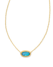Load image into Gallery viewer, Kendra Scott Elisa Ridge Frame Pendant Necklace in Gold
