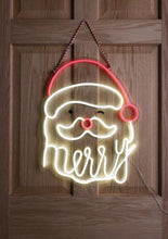 Load image into Gallery viewer, Neon Santa Door Hanger
