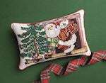 Load image into Gallery viewer, Tapestry Santa Pillow
