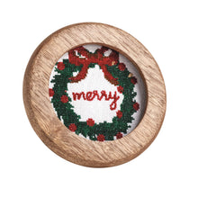 Load image into Gallery viewer, Christmas Framed Needlepoint
