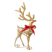 Load image into Gallery viewer, Gold Reindeer Statue
