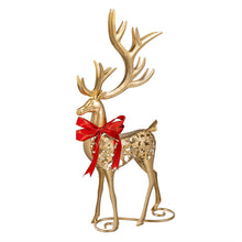Load image into Gallery viewer, Gold Reindeer Statue

