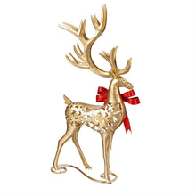 Load image into Gallery viewer, Gold Reindeer Statue
