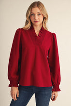 Load image into Gallery viewer, Burgundy Textured Top
