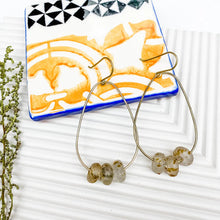 Load image into Gallery viewer, Glass And Brass Earrings

