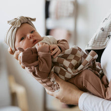 Load image into Gallery viewer, 100% Muslin Lovey - Rosewood Checker

