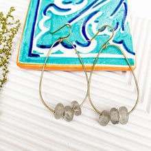 Load image into Gallery viewer, Glass And Brass Earrings
