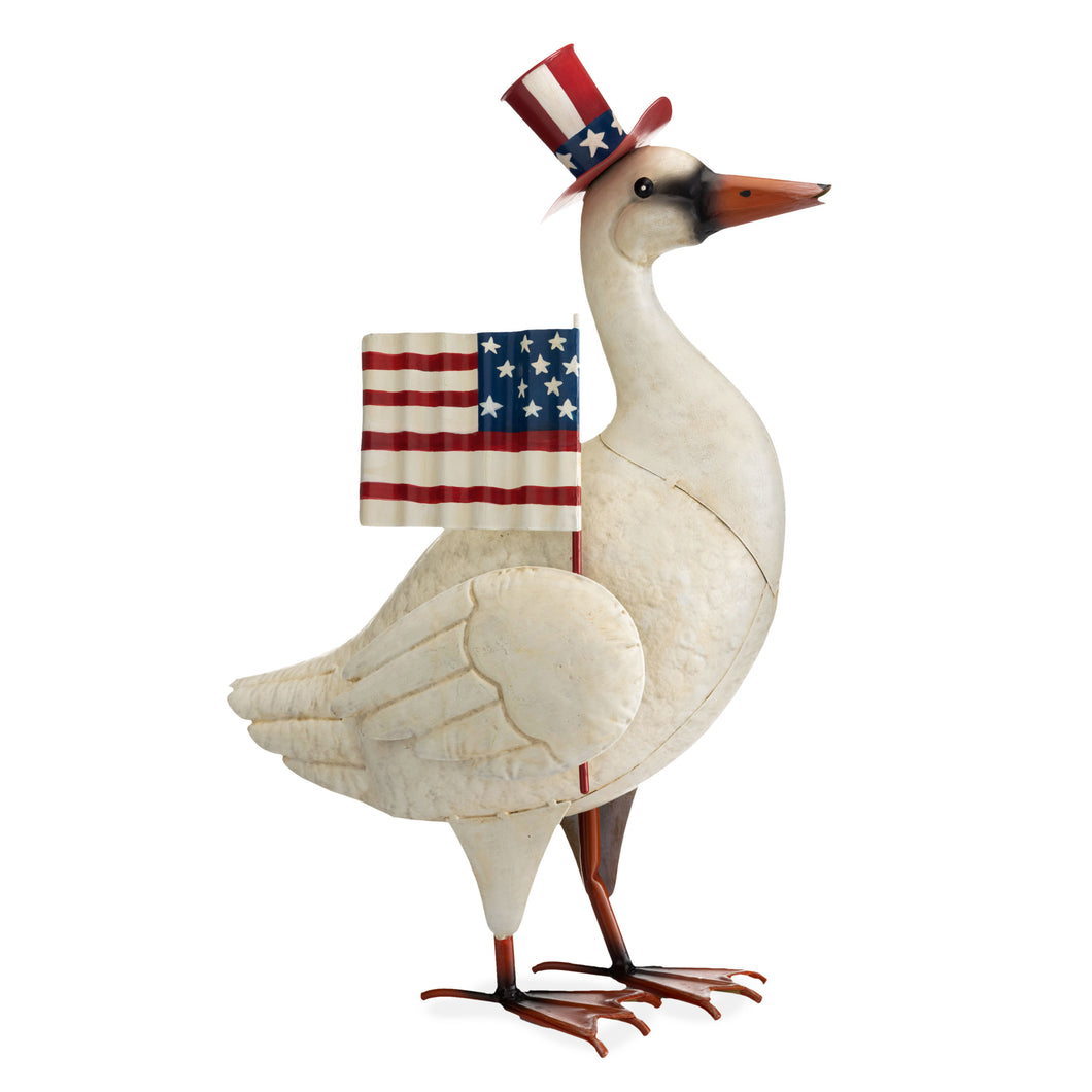 Patriotic Metal Goose