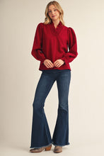 Load image into Gallery viewer, Burgundy Textured Top
