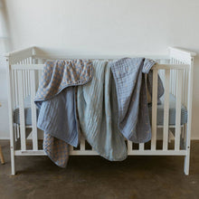 Load image into Gallery viewer, Stormy Blue Checker Quilt
