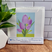 Load image into Gallery viewer, Purple Tulips Needlepoint Kit
