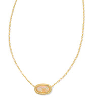 Load image into Gallery viewer, Kendra Scott Elisa Ridge Frame Pendant Necklace in Gold
