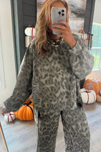 Load image into Gallery viewer, Brown Leopard Print Raw Seam Set
