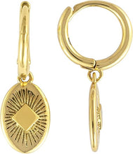 Load image into Gallery viewer, Sunburst Huggie Earrings
