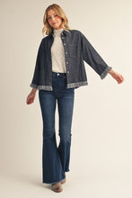 Load image into Gallery viewer, Fringe Denim Jacket
