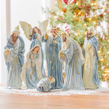 Load image into Gallery viewer, Blue Nativity Set
