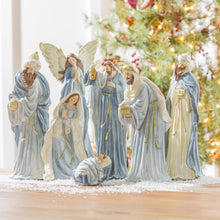 Load image into Gallery viewer, Blue Nativity Set
