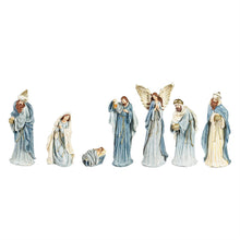 Load image into Gallery viewer, Blue Nativity Set
