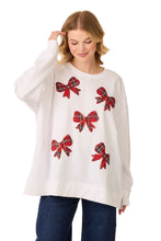 Load image into Gallery viewer, Tartan Bow Sweatshirt
