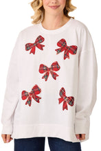 Load image into Gallery viewer, Tartan Bow Sweatshirt
