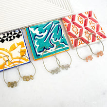 Load image into Gallery viewer, Glass And Brass Earrings
