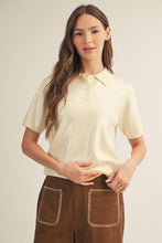 Load image into Gallery viewer, Sequin Polo Top
