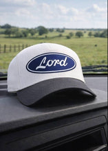 Load image into Gallery viewer, "Lord" on White Cap with Black Bill
