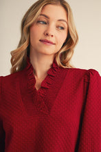 Load image into Gallery viewer, Burgundy Textured Top

